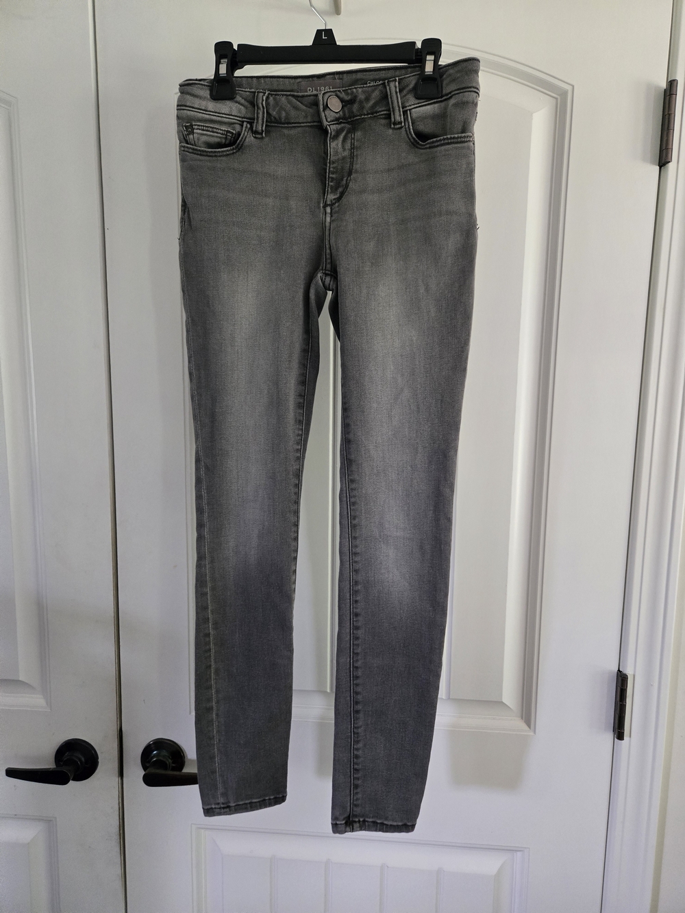 DL1961 Kids Chloe Gray Skinny Jeans Size 12 Stretch Denim